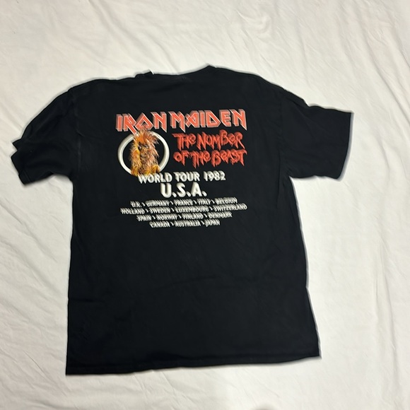 Iron Maiden The Number of the Beast Thr Beasts on The Road ‘82  T-Shirt - Picture 5 of 7